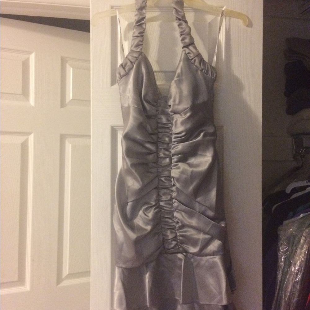 Gray/silver cocktail dress